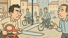 Vic: Mujo teče po mestu s škarjami