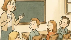 Vic: Učiteljica vpraša Ivo: Koliko je ura?