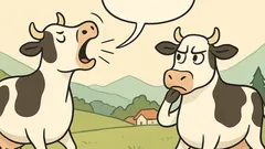 Vic: Hodita dve kravi; ena reče »MUUUUUUU!«