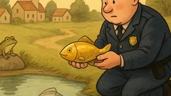 Vic: Policist ujame zlato ribico v reki