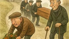 Vic: Pogrebna povorka gre proti pokopališču…