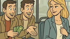 Vic: Dva tipa v avtobusu in blondinka