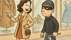 Vic: Hodita žena in ropar mimo izložb