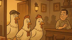 Vic: Trije piščanci vstopijo v gostilno…