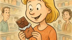 Vic: Zakaj blondinka v supermarketu odpira čokolado?