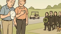 Vic: Prijatelja igrata golf, mimo gre pogreb