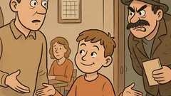 Vic: Oče reče Ivici: Daj knjižico!