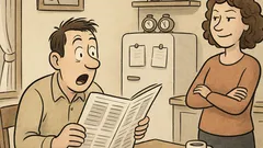 Vic: Mujo bere časopis in reče Fati