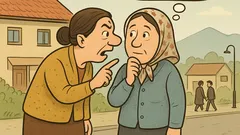 Vic: Fata se pogovarja s sosedo