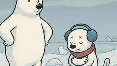 Vic: Na Severnem polu hodita medved in sin