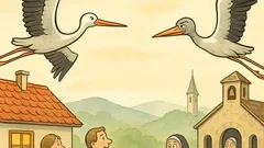 Vic: Ena štorklja vpraša drugo: »Kam poletiš?«