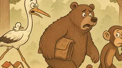 Vic: Polž Juri plazi po gozdu, zagleda štorkljo