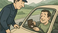 Vic: Policist ustavi Mujo v avtomobilu