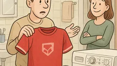 Vic: Mož prvič pere majico