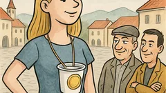 Vic: Zakaj blondinka nosi jogurt okoli vratu?