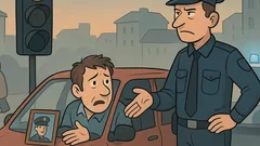 Vic: Policist ustavi moškega pri rdeči luči