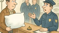 Vic: Črnogorec pride na policijsko postajo z blazino