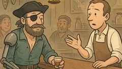 Vic: Gusar sedi v gostilni in pije rum