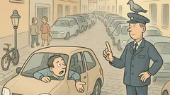 Vic: Moški vpraša policista o parkiranju