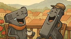 Vic: Dve pištoli sedita na balkonu…