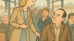 Vic: Vstopi plavolaska v poln avtobus