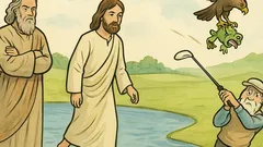 Vic: Mojzes, Jezus in starec igrajo golf