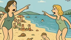 Vic: Na prepolni plaži je mali Darko…