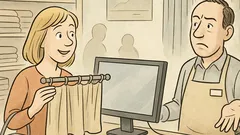 Vic: Blondinka pride v trgovino po zavese