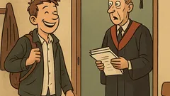 Vic: Sin se vrne z izpita...